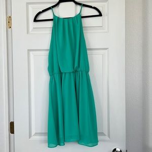 Teal High Neck Mini Lulu Dress Size M